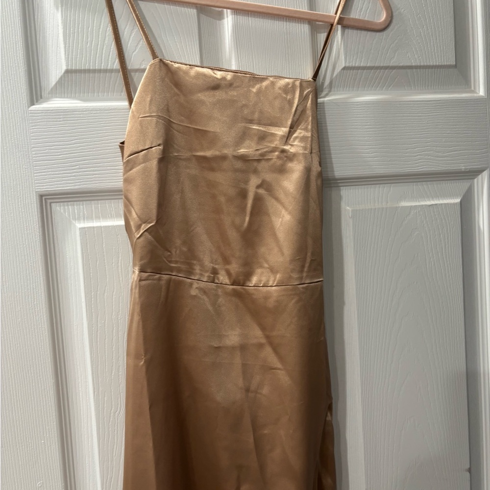Elegant Tan Women's Dress